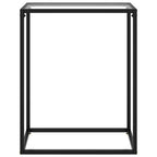 Console Table Transparent Tempered Glass, Powder-Coated Steel
