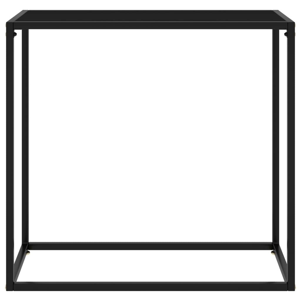 Console Table Black Tempered glass Simplistic Console Table