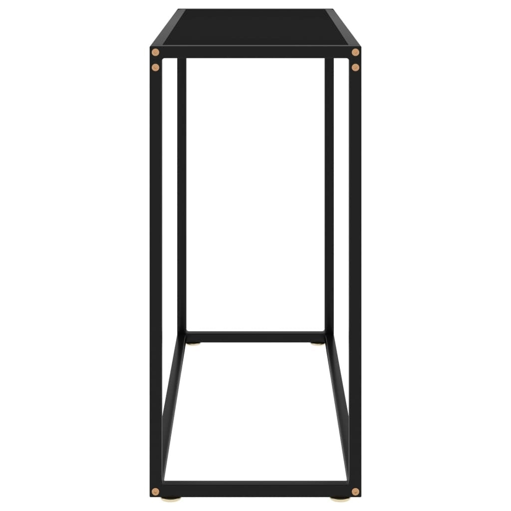 Console Table Black Tempered glass Simplistic Console Table