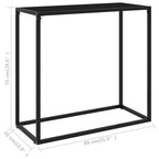 Console Table Black Tempered glass Simplistic Console Table
