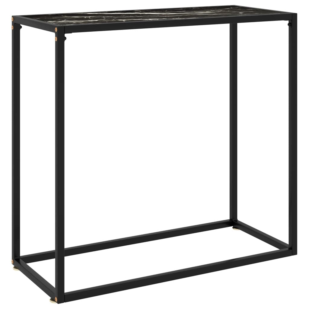 Console Table Black Tempered glass Medium Durable Console Table