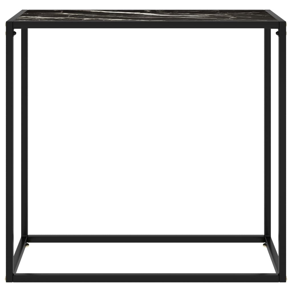 Console Table Black Tempered glass Medium Durable Console Table