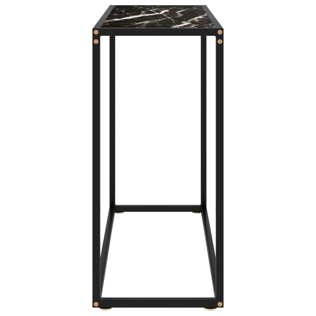 Console Table Black Tempered glass Medium Durable Console Table