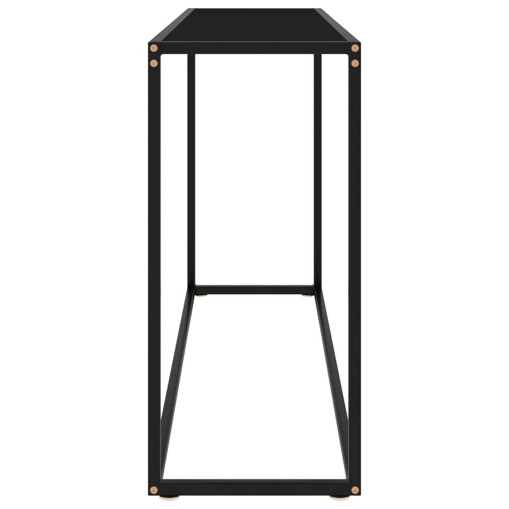 Console Table Black Tempered glass, powder-coated steel Medium