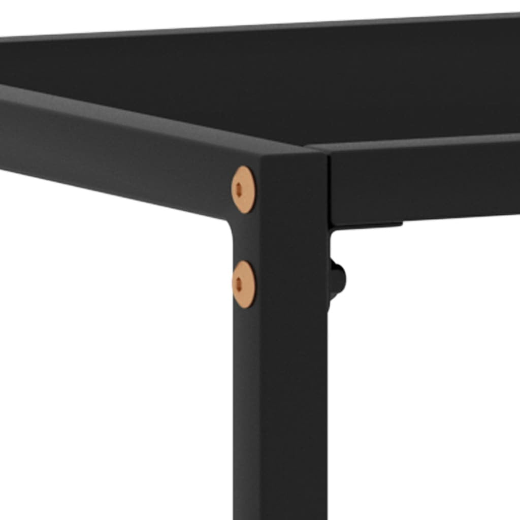 Console Table Black Tempered glass, powder-coated steel Medium