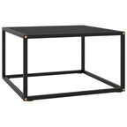 Coffee Table Black Tempered Glass 23.6 x 23.6 x 13.8 in Durable