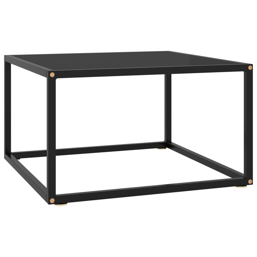 Coffee Table Black Tempered Glass 23.6 x 23.6 x 13.8 in Durable