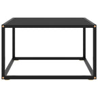 Coffee Table Black Tempered Glass 23.6 x 23.6 x 13.8 in Durable