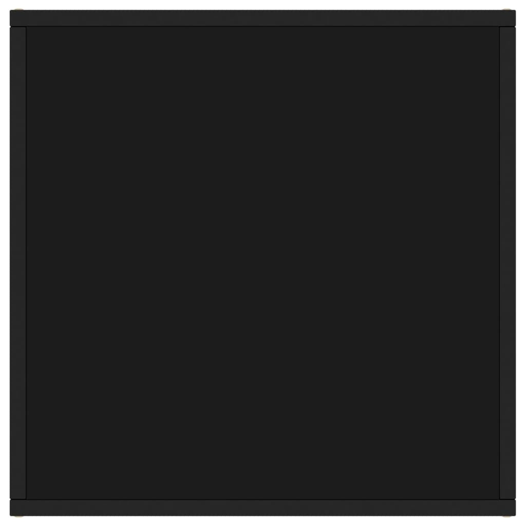Coffee Table Black Tempered Glass 23.6 x 23.6 x 13.8 in Durable