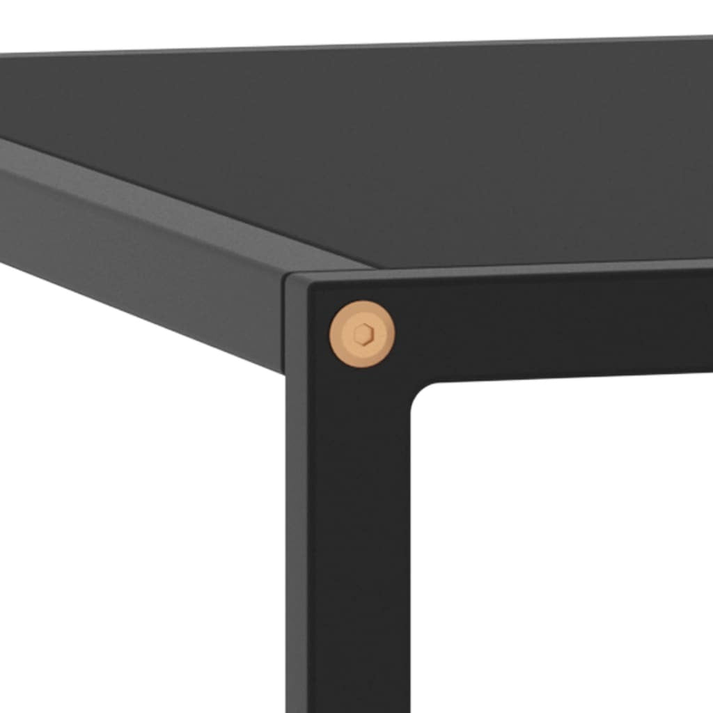 Coffee Table Black Tempered Glass 23.6 x 23.6 x 13.8 in Durable