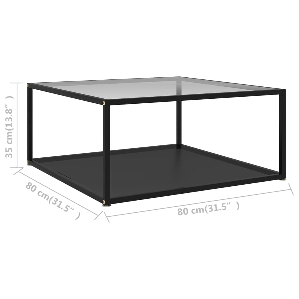 Coffee Table Transparent and black