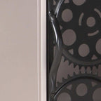 Bedside Cabinet Rough mango wood with natural finish, silver iron