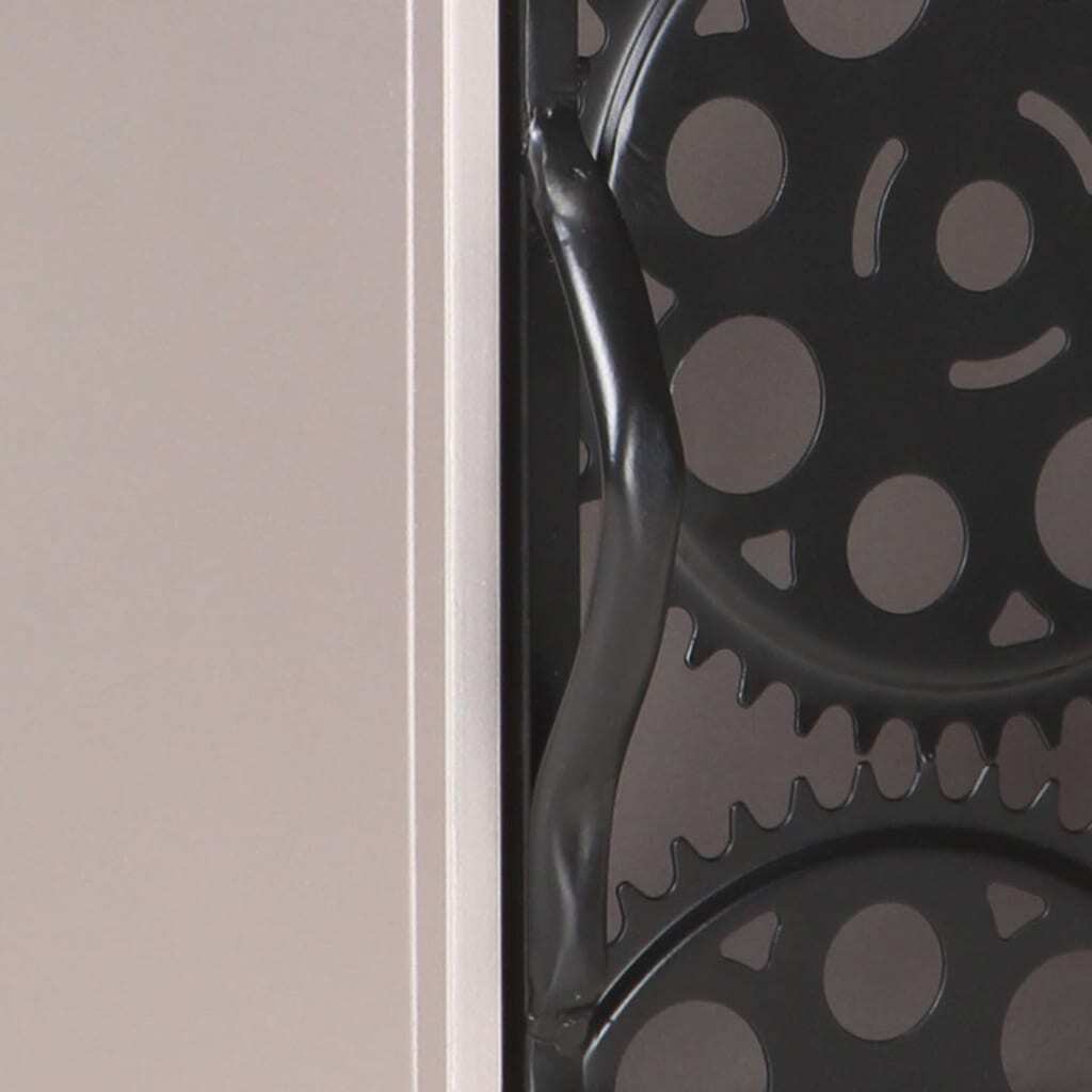 Bedside Cabinet Rough mango wood with natural finish, silver iron