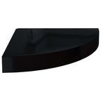 Corner Shelf Set of 2 High gloss black Honeycomb MDF