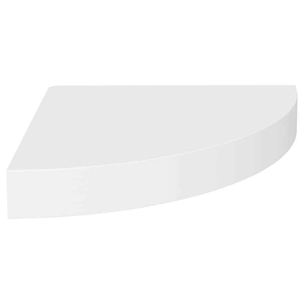 Corner Shelf Set of 2 White Honeycomb MDF, metal Standard