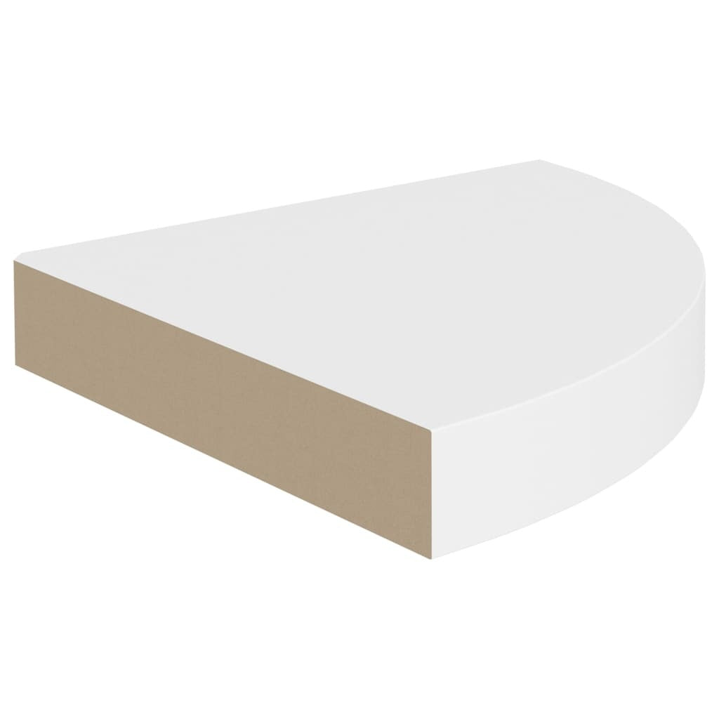 Corner Shelf Set of 2 White Honeycomb MDF, metal Standard