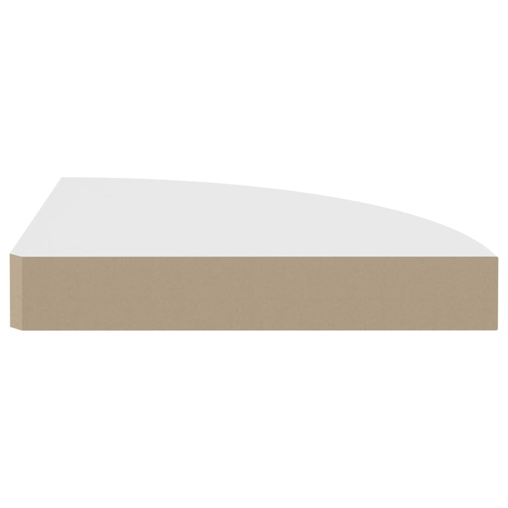 Corner Shelf Set of 2 White Honeycomb MDF, metal Standard