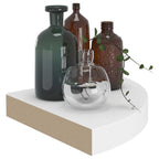 Corner Shelf Set of 2 White Honeycomb MDF, metal Standard
