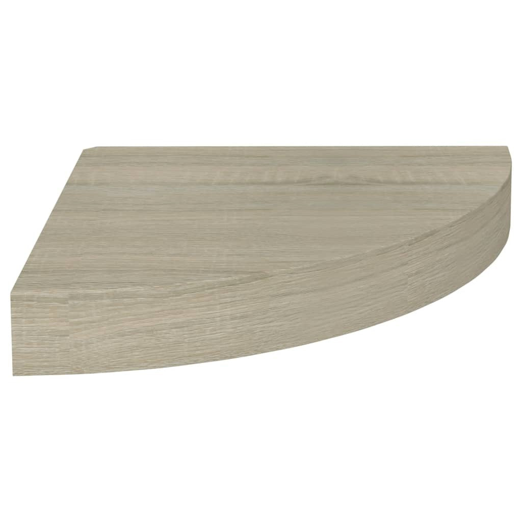 Corner Shelf Set of 4 Oak Honeycomb MDF 9.8 in Corner Shelf