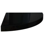 Corner Shelf High gloss black MDF 13.8x13.8x1.5 in Corner Shelf