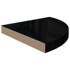 Corner Shelf High gloss black MDF 13.8x13.8x1.5 in Corner Shelf