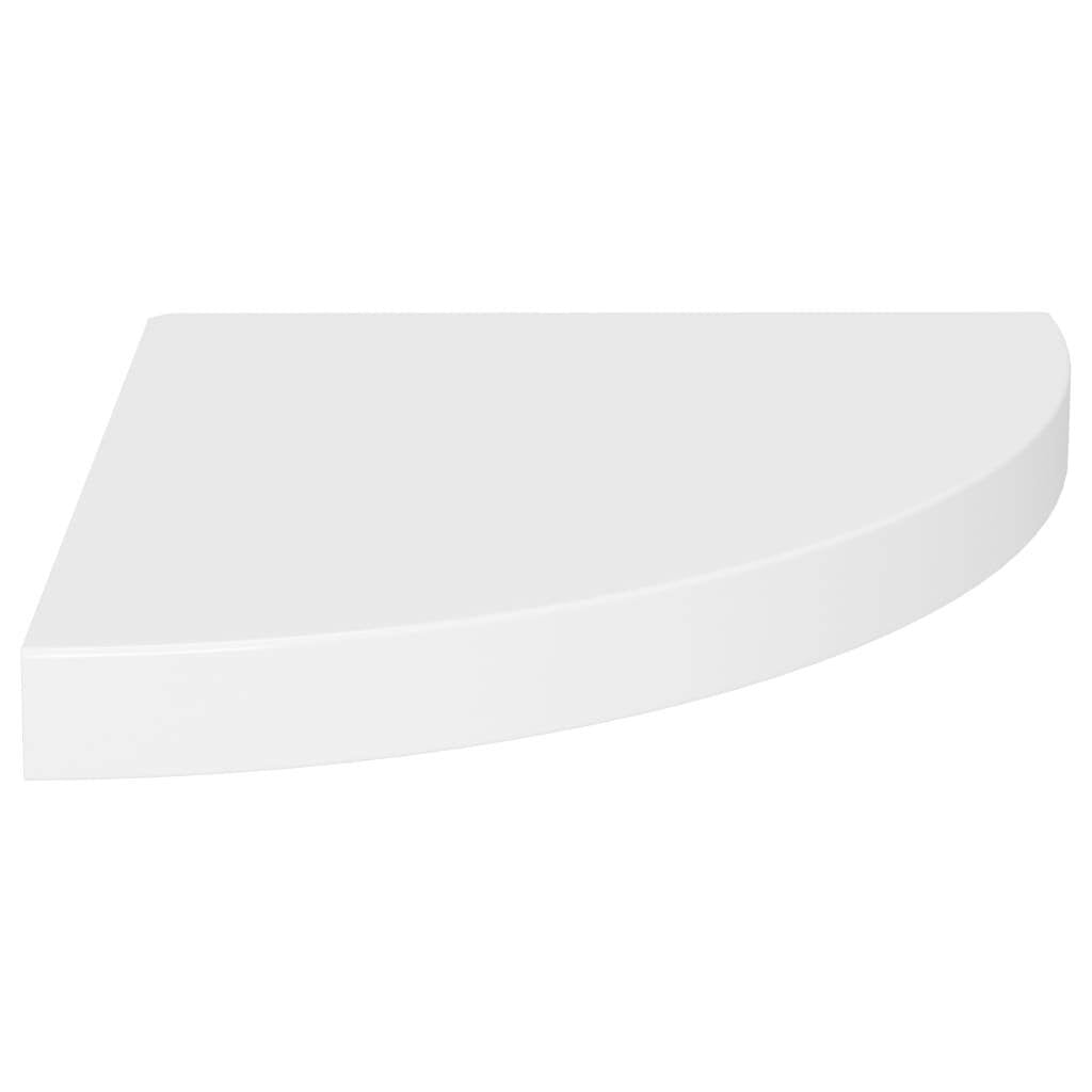 Corner Shelf Set of 4 White Honeycomb MDF, Metal Medium