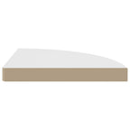 Corner Shelf Set of 4 White Honeycomb MDF, Metal Medium