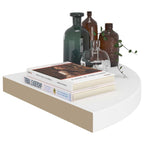 Corner Shelf Set of 4 White Honeycomb MDF, Metal Medium