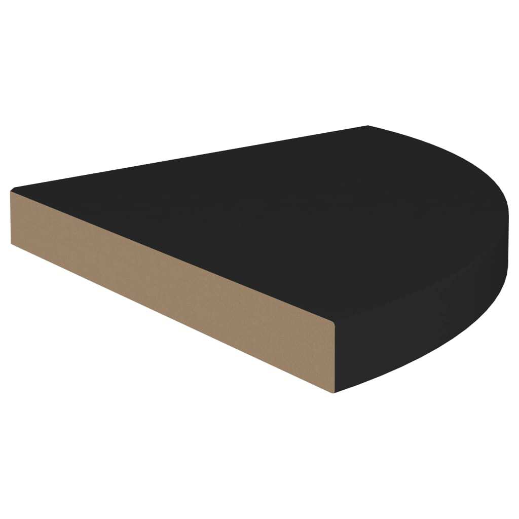 Corner Shelf Black Honeycomb MDF, Metal