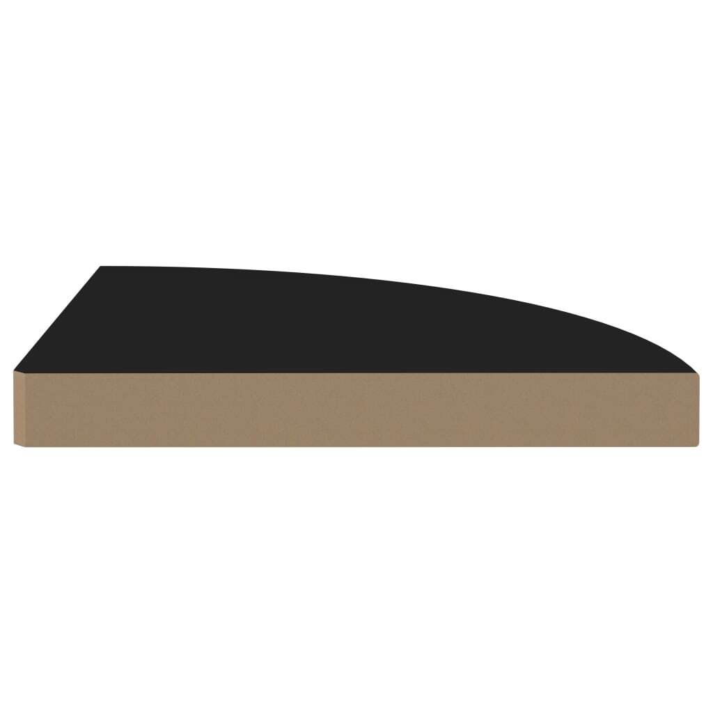 Corner Shelf Black Honeycomb MDF, Metal