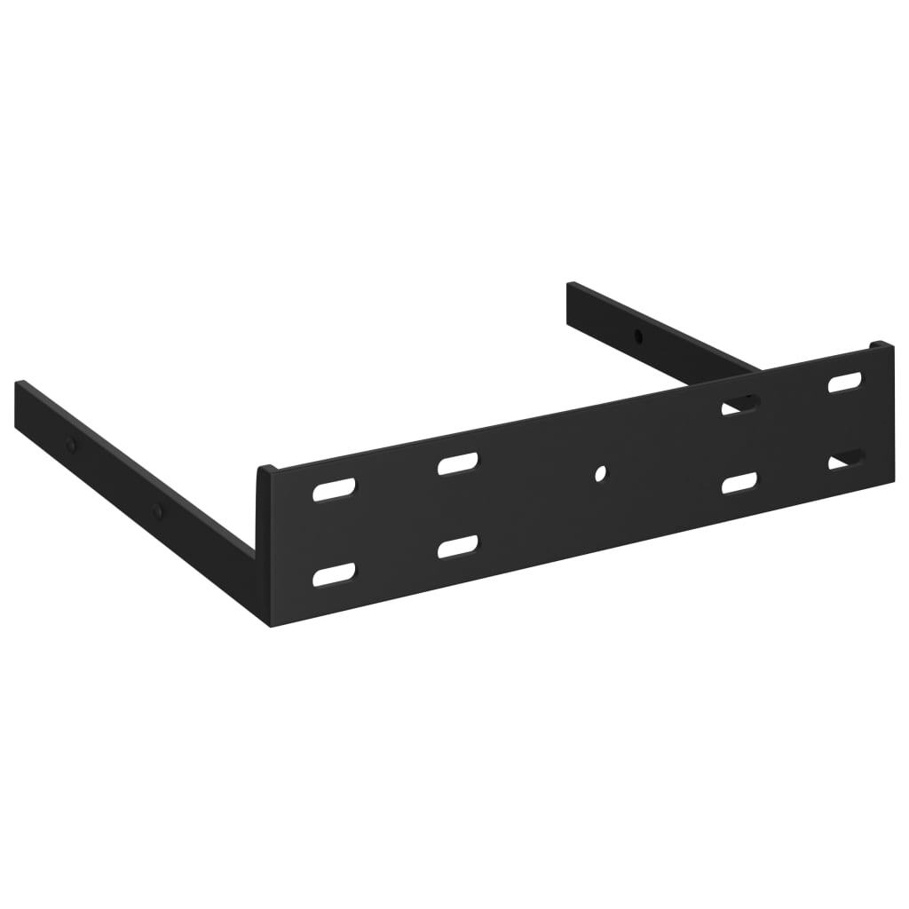 Corner Shelf Grey Honeycomb MDF, metal 13.8 in Wall mounting