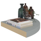 Corner Shelf Grey Honeycomb MDF, metal 13.8 in Wall mounting