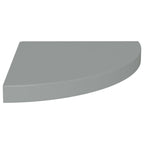 Corner Shelf Set of 4 Gray Honeycomb MDF Small Wall-mounted