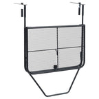 Balcony Table Black Steel Medium Foldable Balcony Table