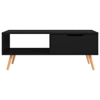 Coffee Table Black Engineered wood, MDF 39.4 x 19.5 x 16.9 in