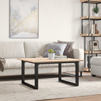 Coffee Table O-Frame 31.5"x31.5"x17.7" Solid Wood Pine and Steel