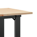 Coffee Table O-Frame 35.4"x15.7"x17.7" Solid Wood Pine and Steel