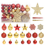 Christmas Bauble Set Gold and red Plastic