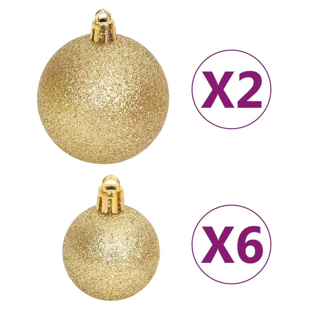 Christmas Bauble Set Gold and red Plastic