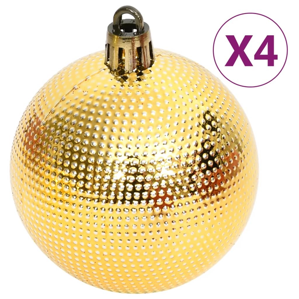 Christmas Bauble Set Gold and red Plastic