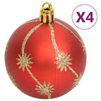 Christmas Bauble Set Gold and red Plastic