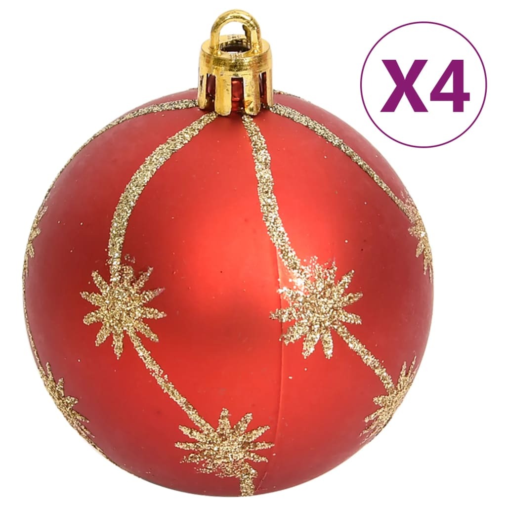 Christmas Bauble Set Gold and red Plastic