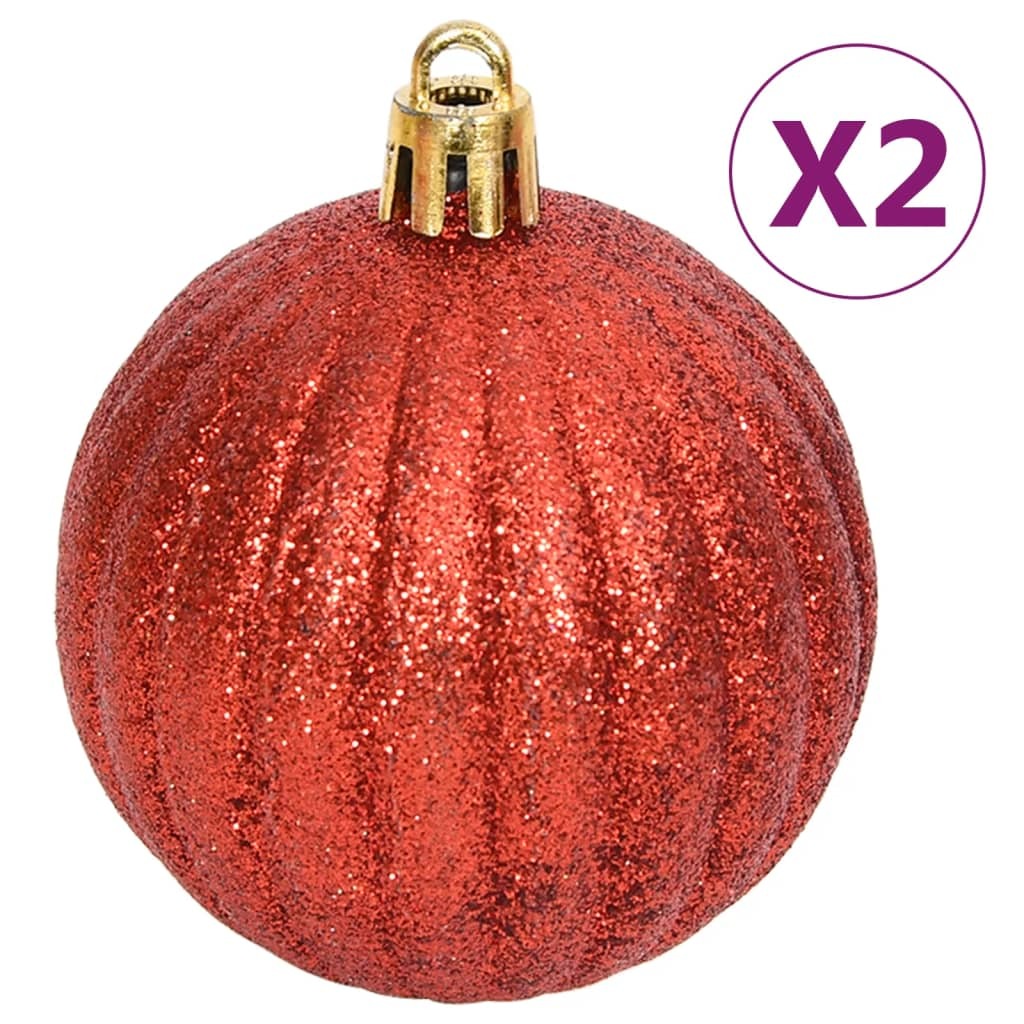 Christmas Bauble Set Gold and red Plastic