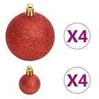 Christmas Bauble Set Gold and red Plastic