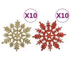 Christmas Bauble Set Gold and red Plastic