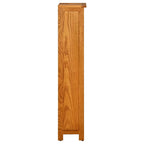 Bookcase Natural Oak Solid oak wood with oak veneered MDF Medium