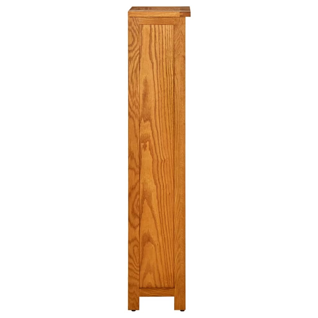 Bookcase Natural Oak Solid oak wood with oak veneered MDF Medium