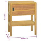 Bathroom Cabinet Natural Teak Solid Teak Wood Medium