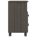 Bedside Cabinet Light Grey Solid Pinewood Medium Bedside Cabinet