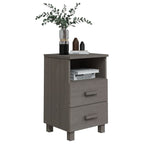 Bedside Cabinet Light Grey Solid Pinewood Medium Bedside Cabinet